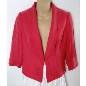 White House Black Market Linen Blend Petite Jacket